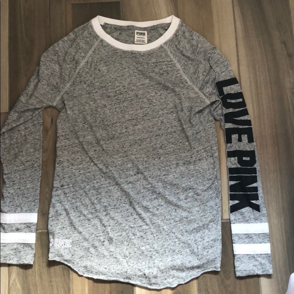 PINK grey long sleeve shirt